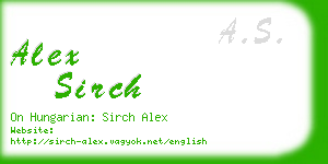 alex sirch business card